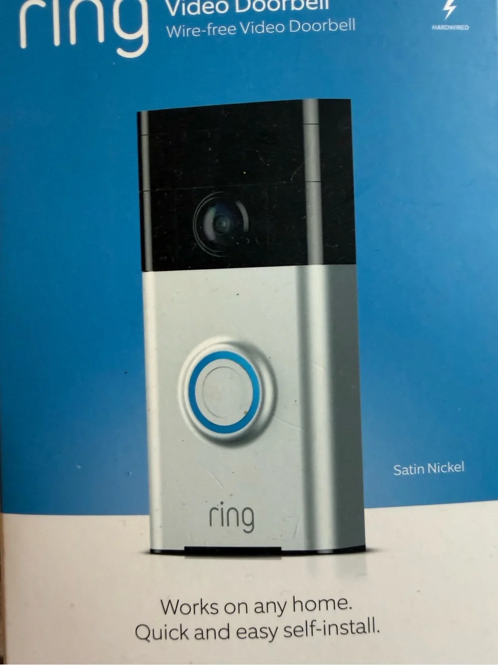 NEW Ring Video Doorbell 1st Gen Wire-Free HD WiFi Satin Nickel in Box